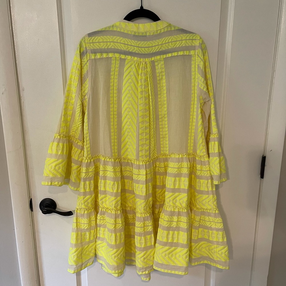 Anthropologie tunic dress-neon